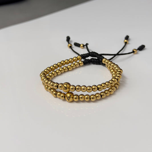 Pulseras en balín 4 acero inoxidable personalizadas con tus iniciales - Extravaganza accesorios