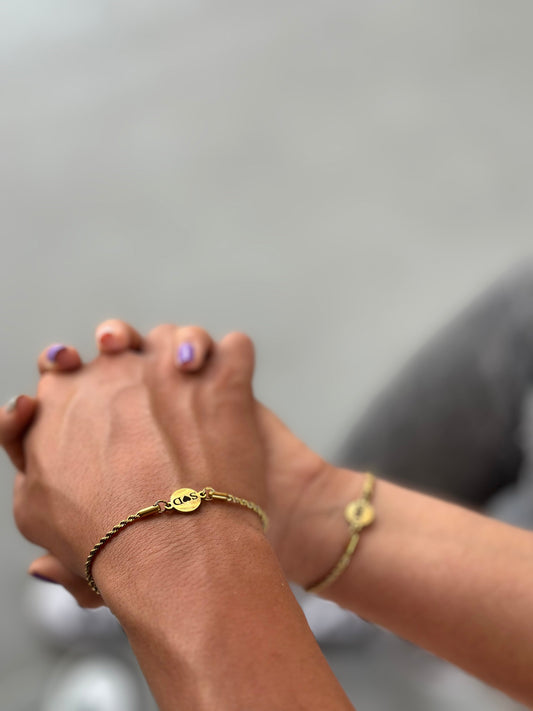 Pulseras lazo con dije centro personalizado - Extravaganza accesorios