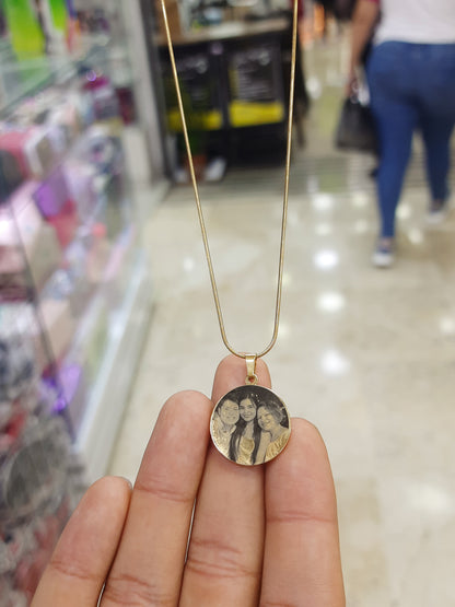 Cadena foto a láser para dama