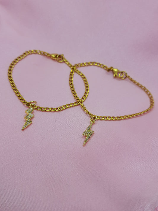 Pulseras rayo pareja