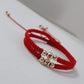 Pulsera tejida en oro laminado