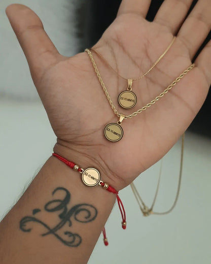 Cadenas pareja personalizada con tu inicial dorado