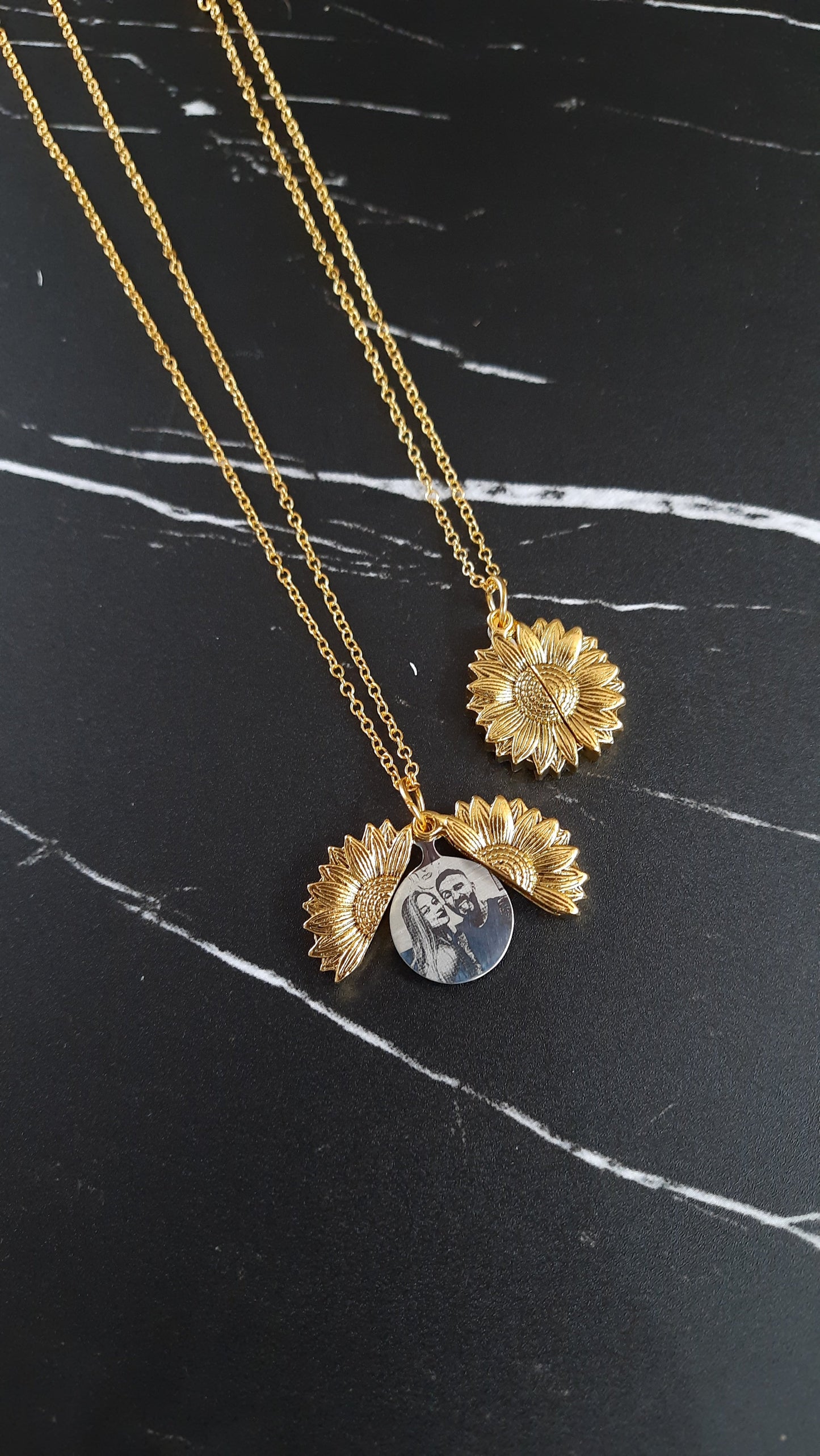Cadena girasol con fotografia 🌻 - Extravaganza accesorios