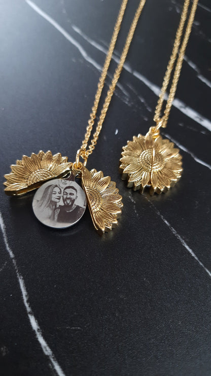 Cadena girasol con fotografia 🌻 - Extravaganza accesorios