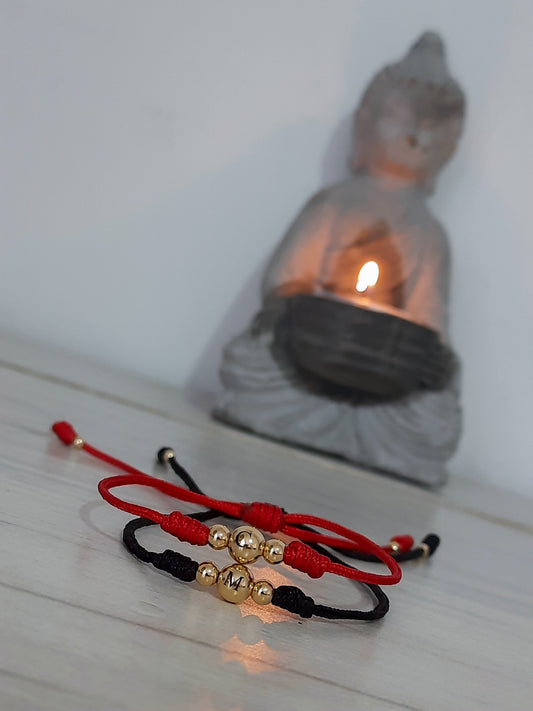 Pulsera tejida en oro laminado - Extravaganza accesorios