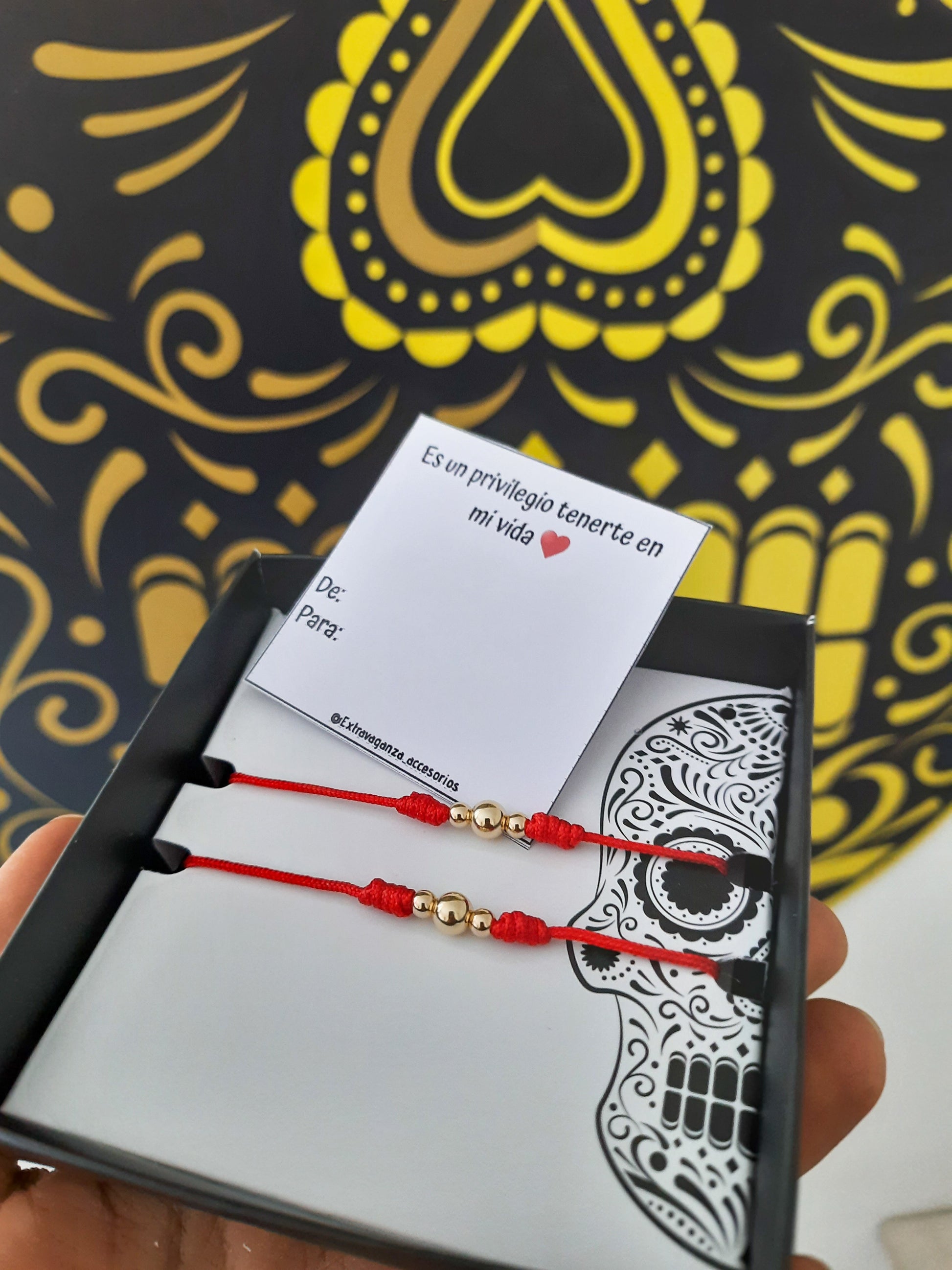 Pulsera tejida en oro laminado - Extravaganza accesorios