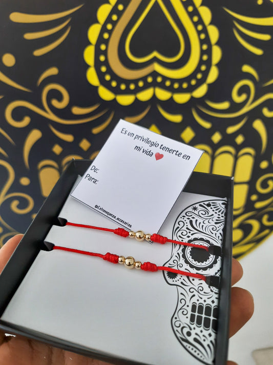 Pulsera tejida en oro laminado - Extravaganza accesorios